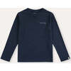Long Sleeve T-shirt, Navy - T-Shirts - 1 - thumbnail