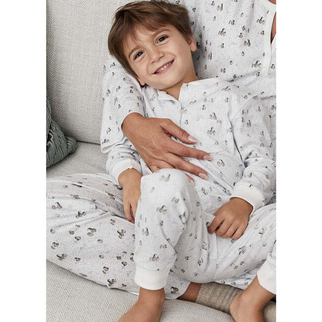 Pima Cotton Penguin, Off White - Pajamas - 2