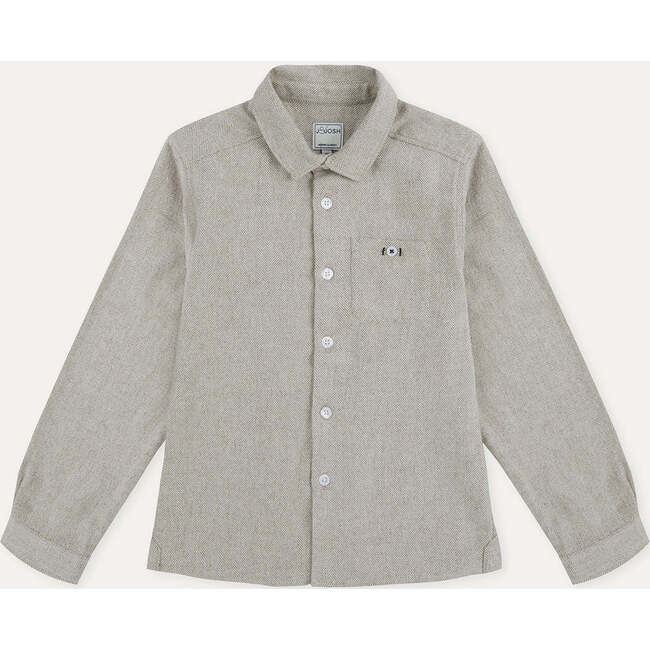 Chevron Flannel Shirt, Grey