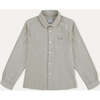 Chevron Flannel Shirt, Grey - Button Downs - 1 - thumbnail