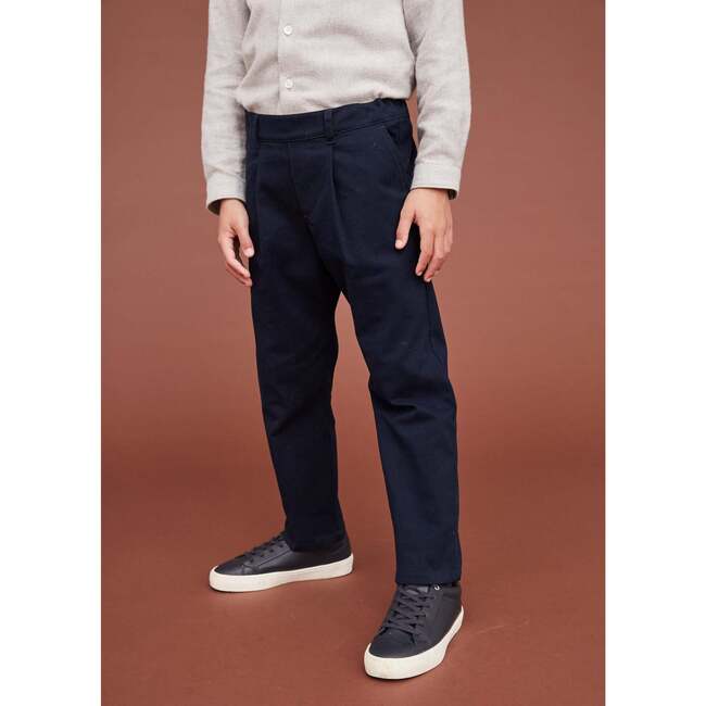 Chino Trousers, Navy - Pants - 2