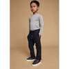 Flannel Jogger Trousers, Navy - Pants - 2