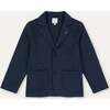 Knitted Blazer, Navy - Blazers & Sport Coats - 1 - thumbnail