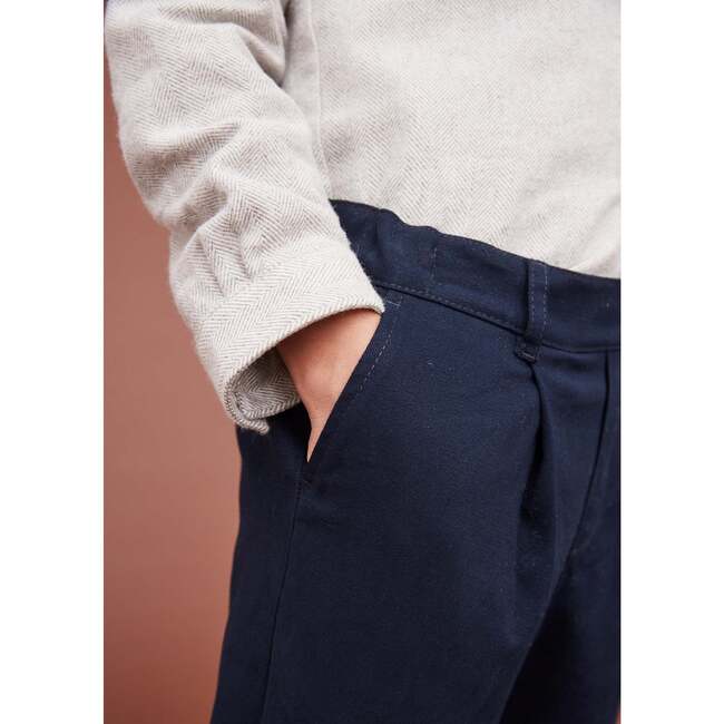 Chino Trousers, Navy - Pants - 3