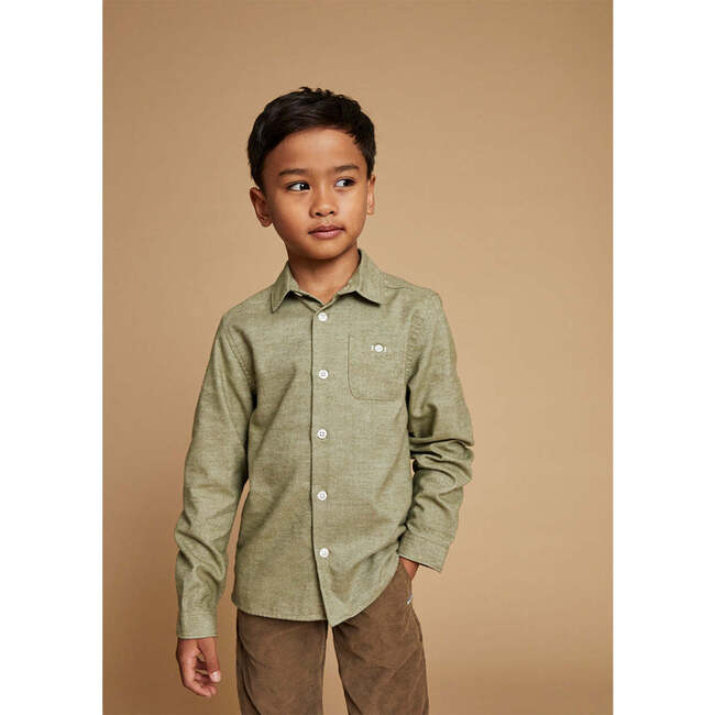 Flannel Shirt, Green - Button Downs - 3