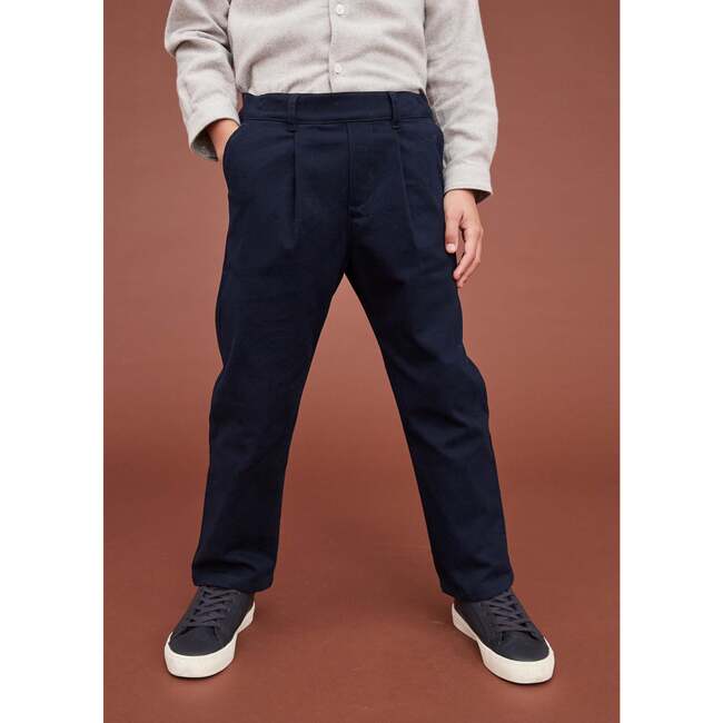Chino Trousers, Navy - Pants - 4