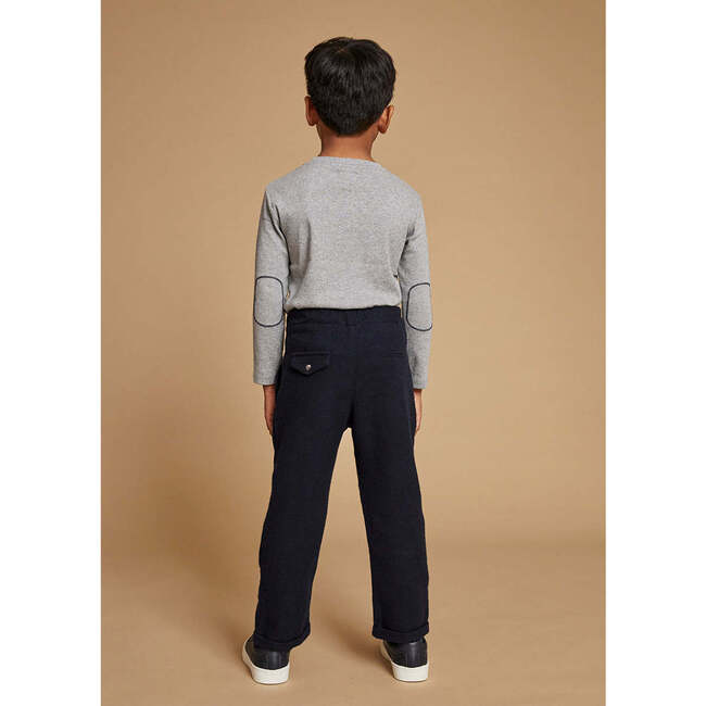 Flannel Jogger Trousers, Navy - Pants - 5