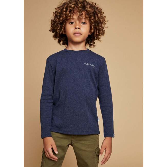 Long Sleeve T-shirt, Navy - T-Shirts - 2