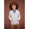 Merino Cashmere Jaquard Shawl Cardigan, Grey - Cardigans - 2