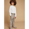 Flannel Jogger Trousers, Greige - Pants - 3