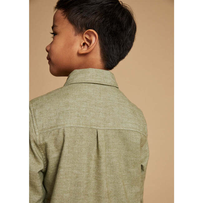 Flannel Shirt, Green - Button Downs - 4