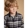 Checked Flannel Shirt, Green - Button Downs - 4