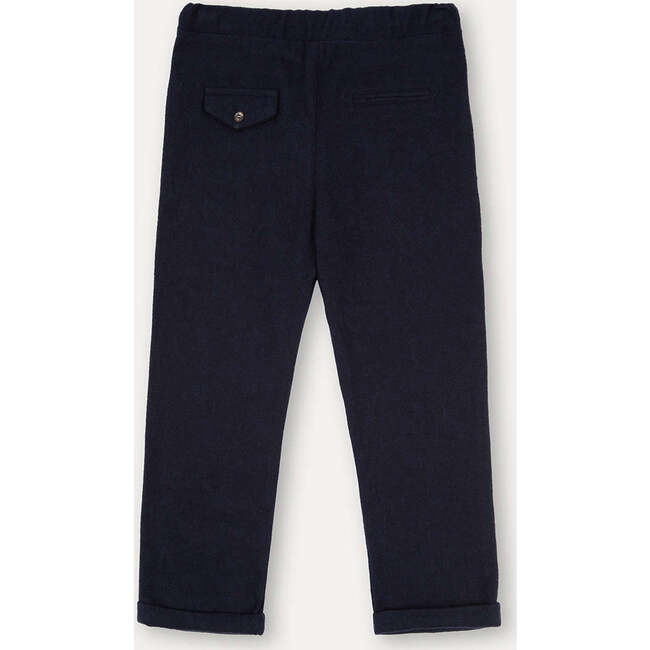 Flannel Jogger Trousers, Navy - Pants - 7