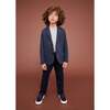 Knitted Blazer, Navy - Blazers & Sport Coats - 2