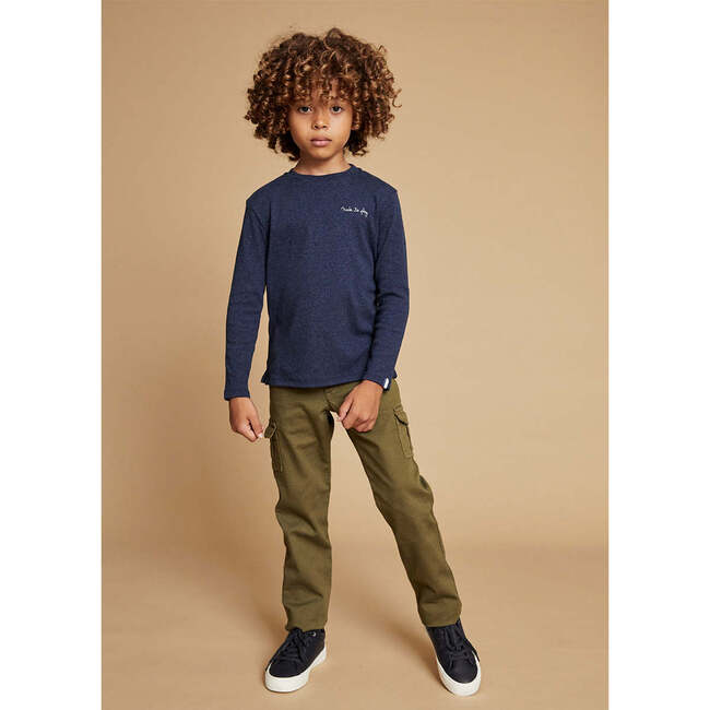 Long Sleeve T-shirt, Navy - T-Shirts - 3