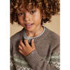 Jacquard Crew Jumper, Nocciola - Sweaters - 5 - thumbnail