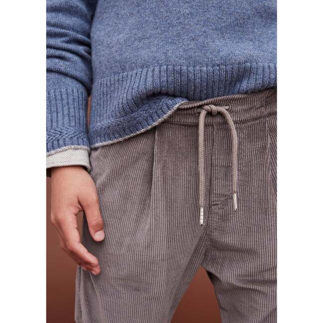 Flannel Jogger Trousers, Nocciola - Pants - 3