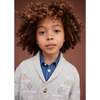 Merino Cashmere Jaquard Shawl Cardigan, Grey - Cardigans - 3