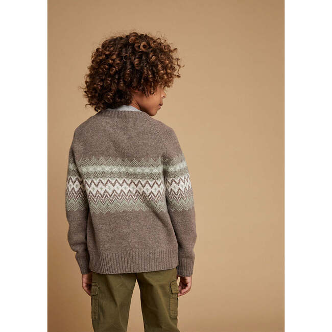Jacquard Crew Jumper, Nocciola - Sweaters - 7