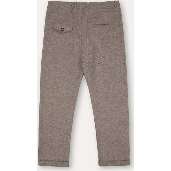 Flannel Jogger Trousers, Greige - Pants - 6