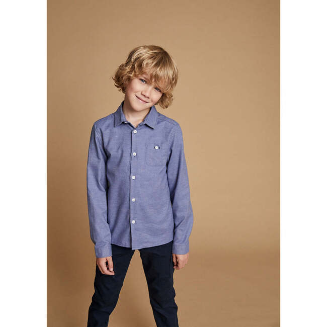 Flannel Shirt, Blue - Button Downs - 2