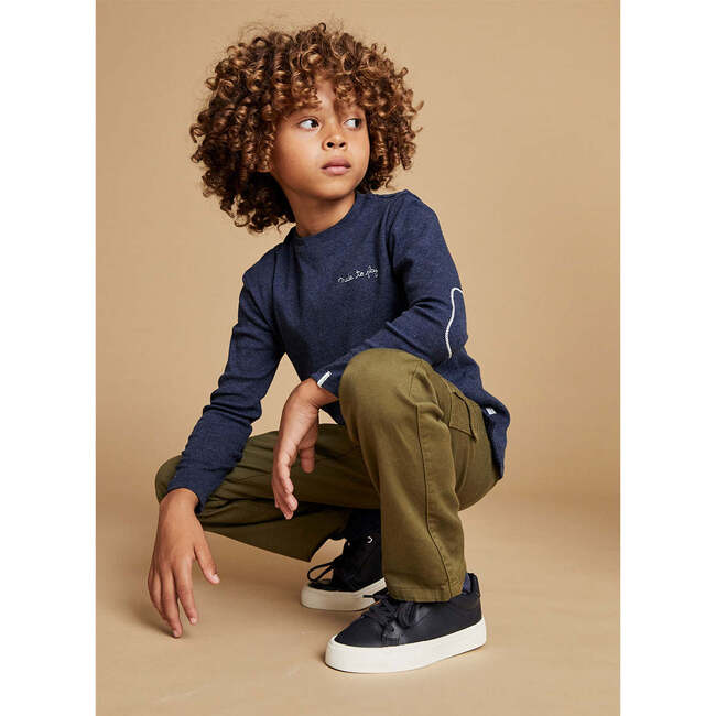 Long Sleeve T-shirt, Navy - T-Shirts - 6