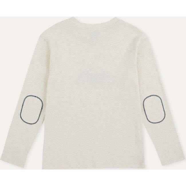 Long Sleeve Embroidered Car T-shirt, Cream - T-Shirts - 6
