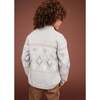 Merino Cashmere Jaquard Shawl Cardigan, Grey - Cardigans - 5