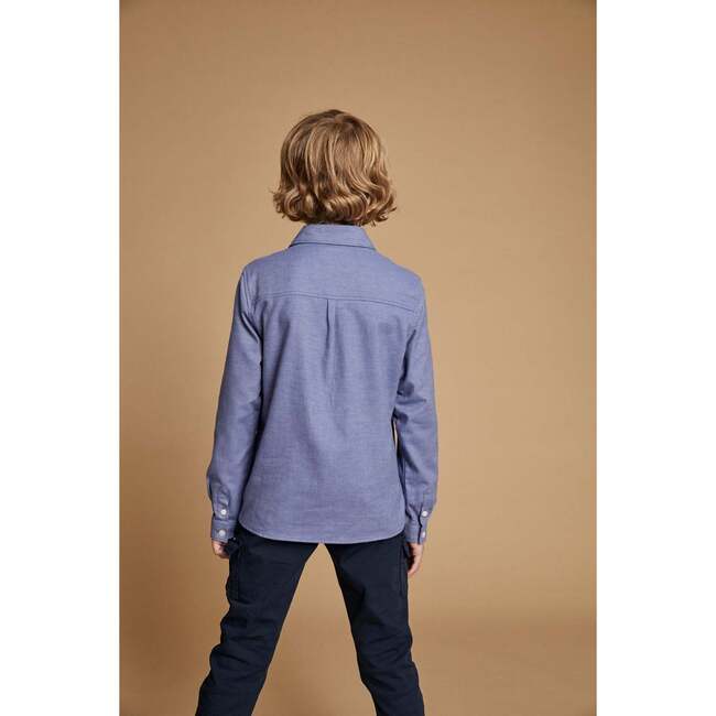 Flannel Shirt, Blue - Button Downs - 5