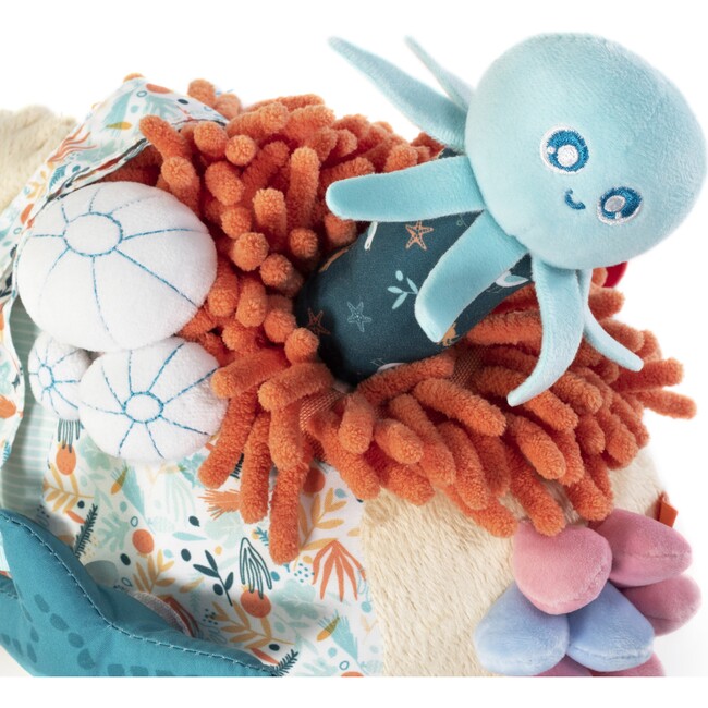 Sensorial Reef Plush Ocean Themed Baby Toy with Teething Elements - Developmental Toys - 6