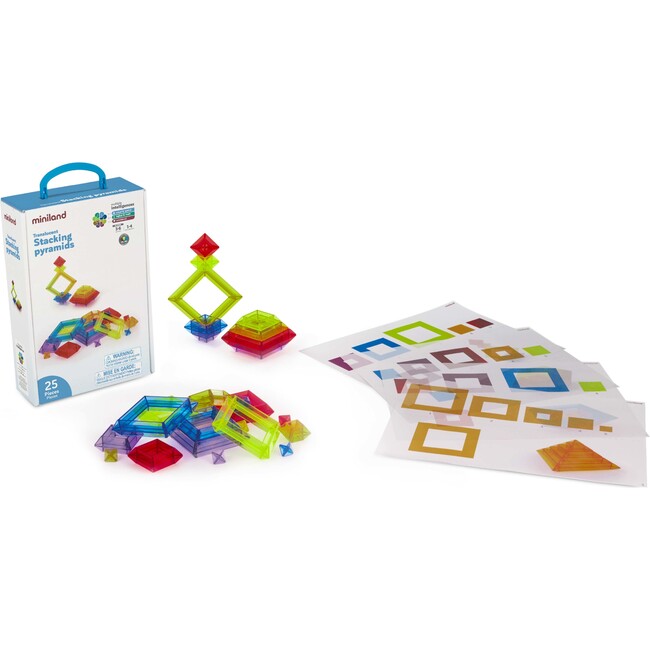 Translucent Stacking Pyramids 25 pcs