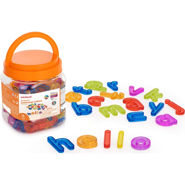 Translucent Lowercase Letters 76 pcs