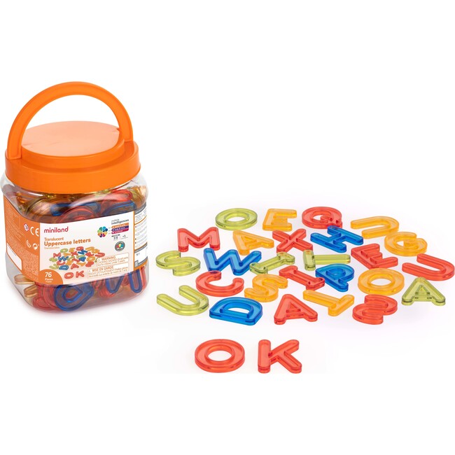 Translucent Uppercase Letters 76 pcs - Educational Toys - 1