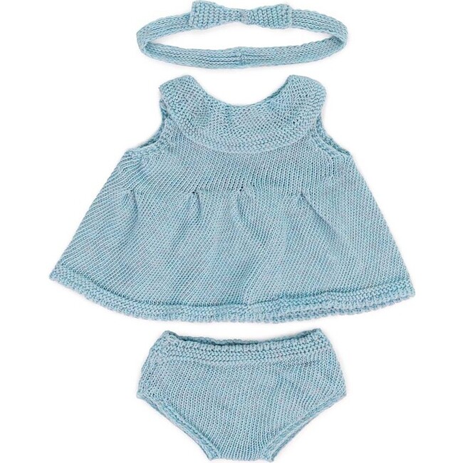 15" Knitted Doll Outfit, Dress & Headband