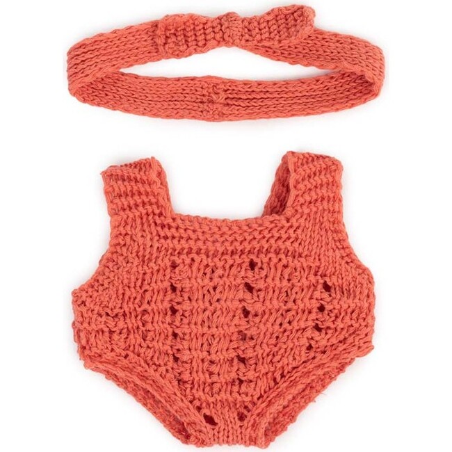 8¼” Knitted Doll Outfit, Rompers & headband
