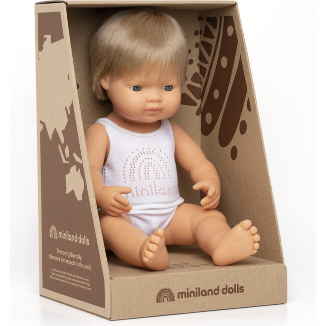 15" Baby Doll Caucasian Dirty Blond Boy - Dolls - 1