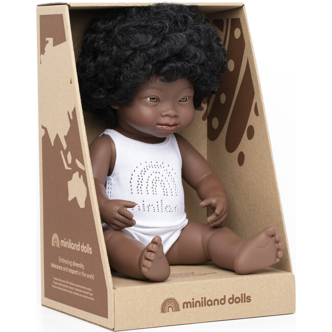 15" Baby Doll African Girl with Down Syndrome - Dolls - 2
