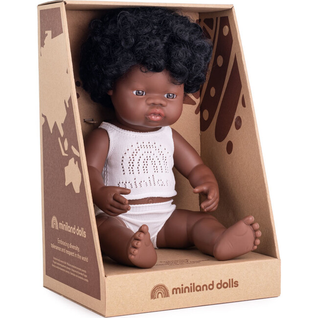 15'' Baby Doll African, Girl - Dolls - 2