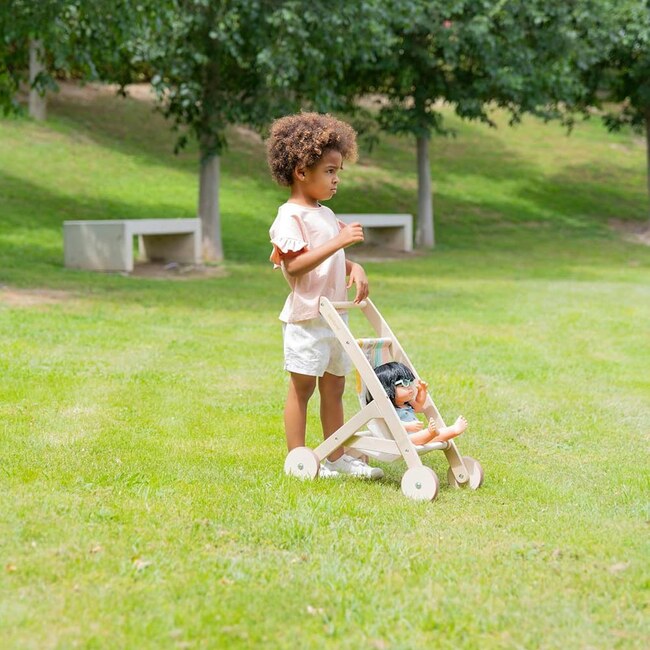 Wooden Doll Stroller for Dolls up to 15" - Doll Accessories - 4