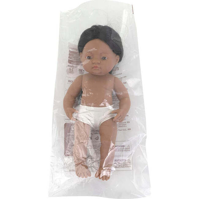 Native American Baby Boy Doll with Long Black Hair - 15'' - Dolls - 2