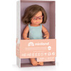 Colourful Edition Collection - Baby Doll Caucasian Girl with Down Syndrome with Glasses 15'' (turquoise rompers) - Dolls - 2