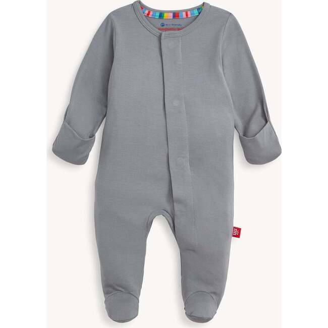 Magnetic Footie ARCTIC GREY - Footie Pajamas - 2