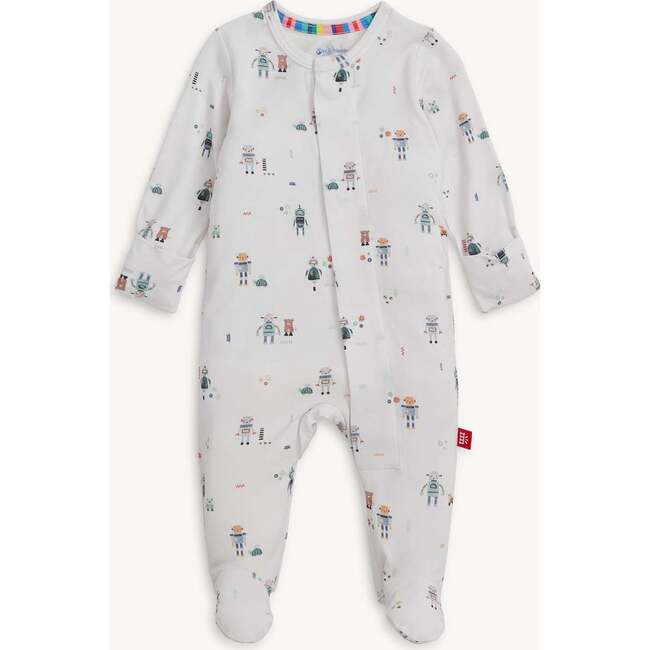 Magnetic Footie LOVE YOU A BOT - Footie Pajamas - 2