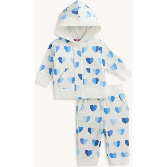 Magnetic Hoodie Sweatsuit BLUE HEARTS
