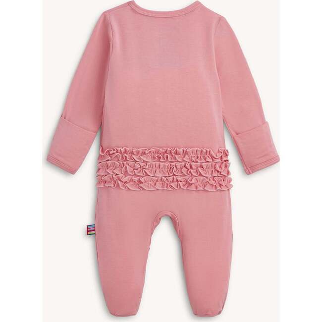 Magnetic Footie with Ruffles TICKLED PINK - Footie Pajamas - 3