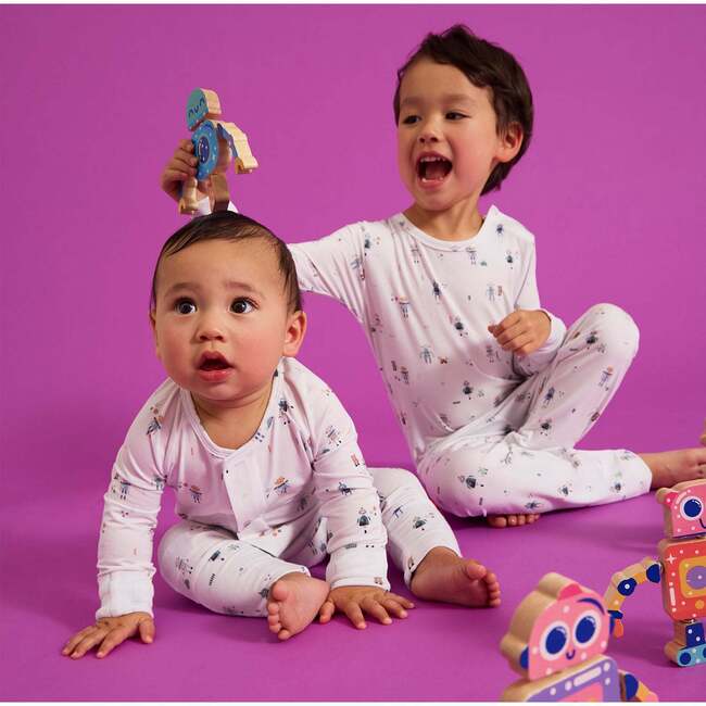 Magnetic Convertible Coverall LOVE YOU A BOT - Rompers - 4