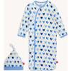 Magnetic Gown & Hat Set BLUE XOXO - Nightgowns - 1 - thumbnail