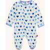 Magnetic Footie BLUE XOXO - Footie Pajamas - 1 - thumbnail