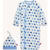 Magnetic Gown & Hat Set BLUE XOXO - Nightgowns - 2