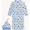 Magnetic Gown & Hat Set BLUE XOXO - Nightgowns - 3